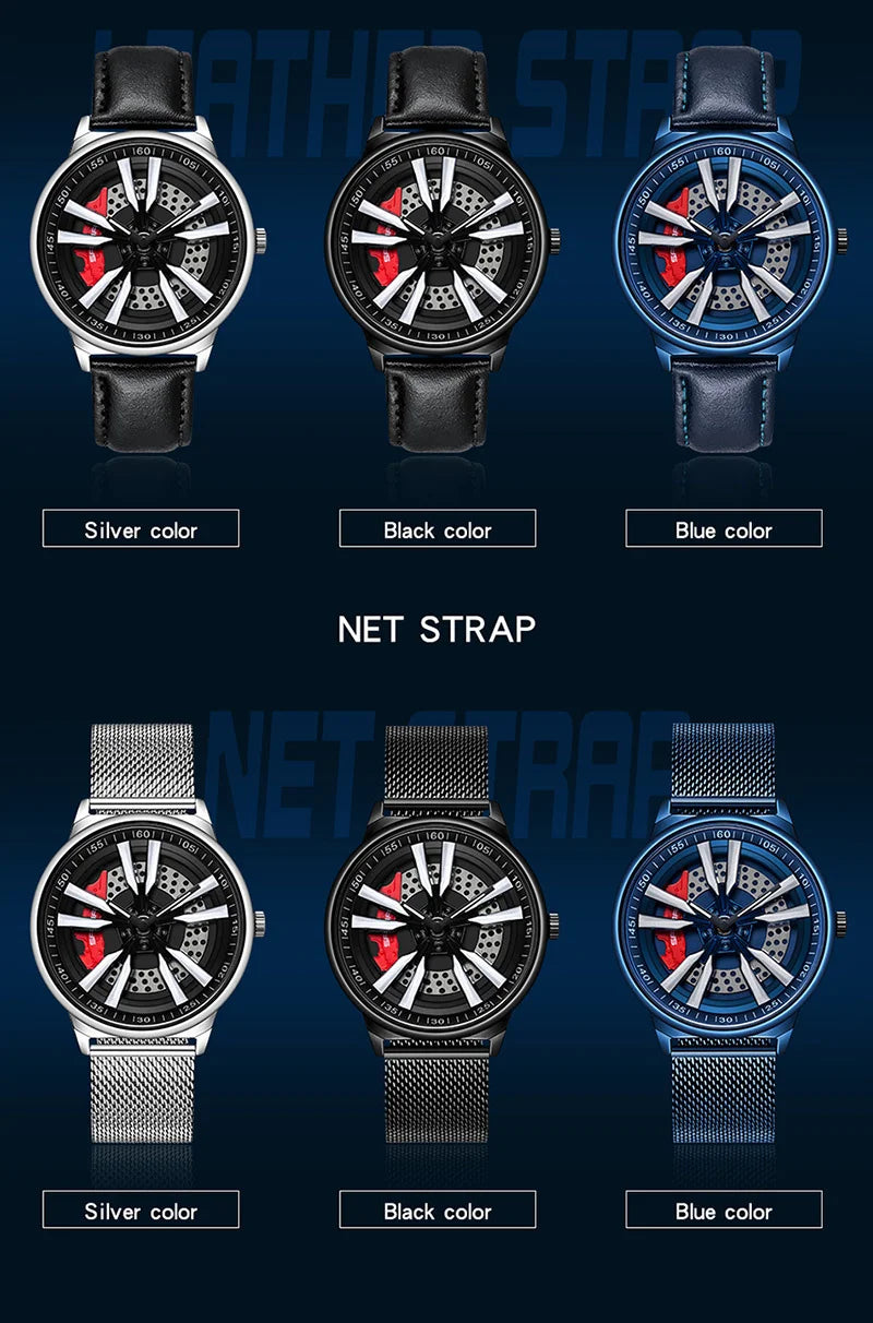 Rotating Car Wheel Watch with Leather Strap for Men - Premium Watches from Dressmycell.com - Just $43! Shop now at Dressmycell.com Rotating Car Wheel Watch with Leather Strap for Men - Premium Watches from Dressmycell.com - Just $43! Shop now at Dressmycell.com